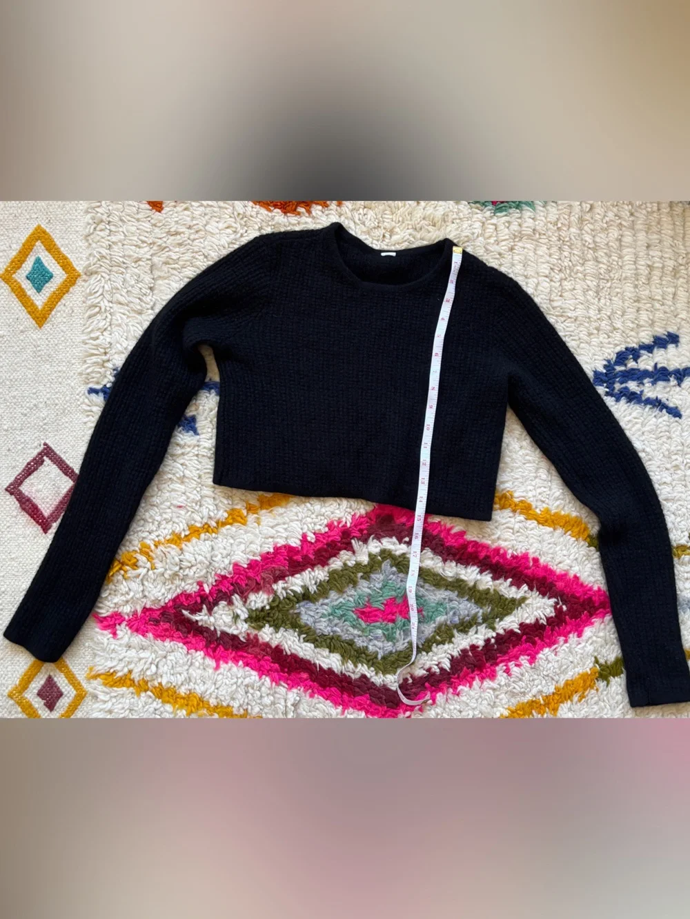 ALO Black 100% Cashmere Waffle Sweater Set (Top and Bottom)
